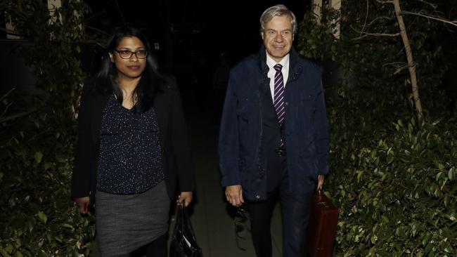 Victorian Liberal Party president Michael Kroger and vice president Karina Okotel. Picture by Sean Davey.