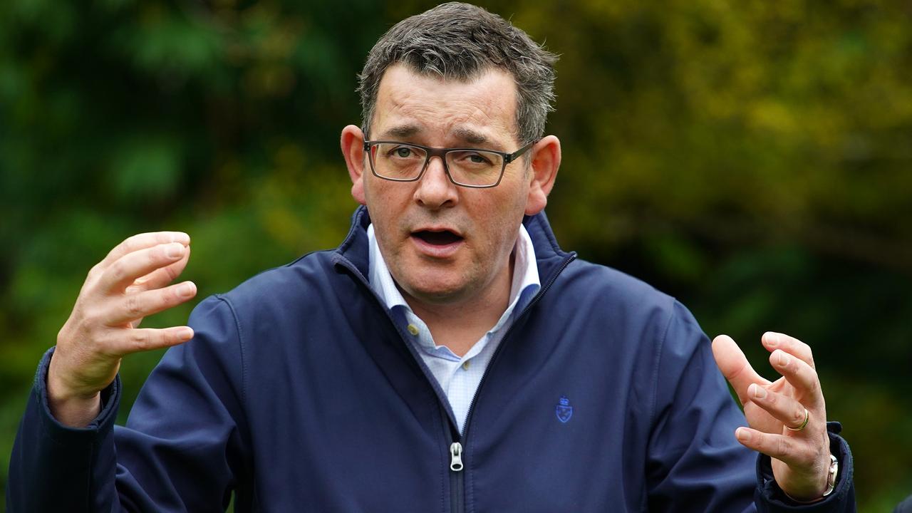 Then Victorian Premier Daniel Andrews announces in August the state will pay $380m in Commonwealth Games compensation. Picture: NCA NewsWire/Luis Enrique Ascui