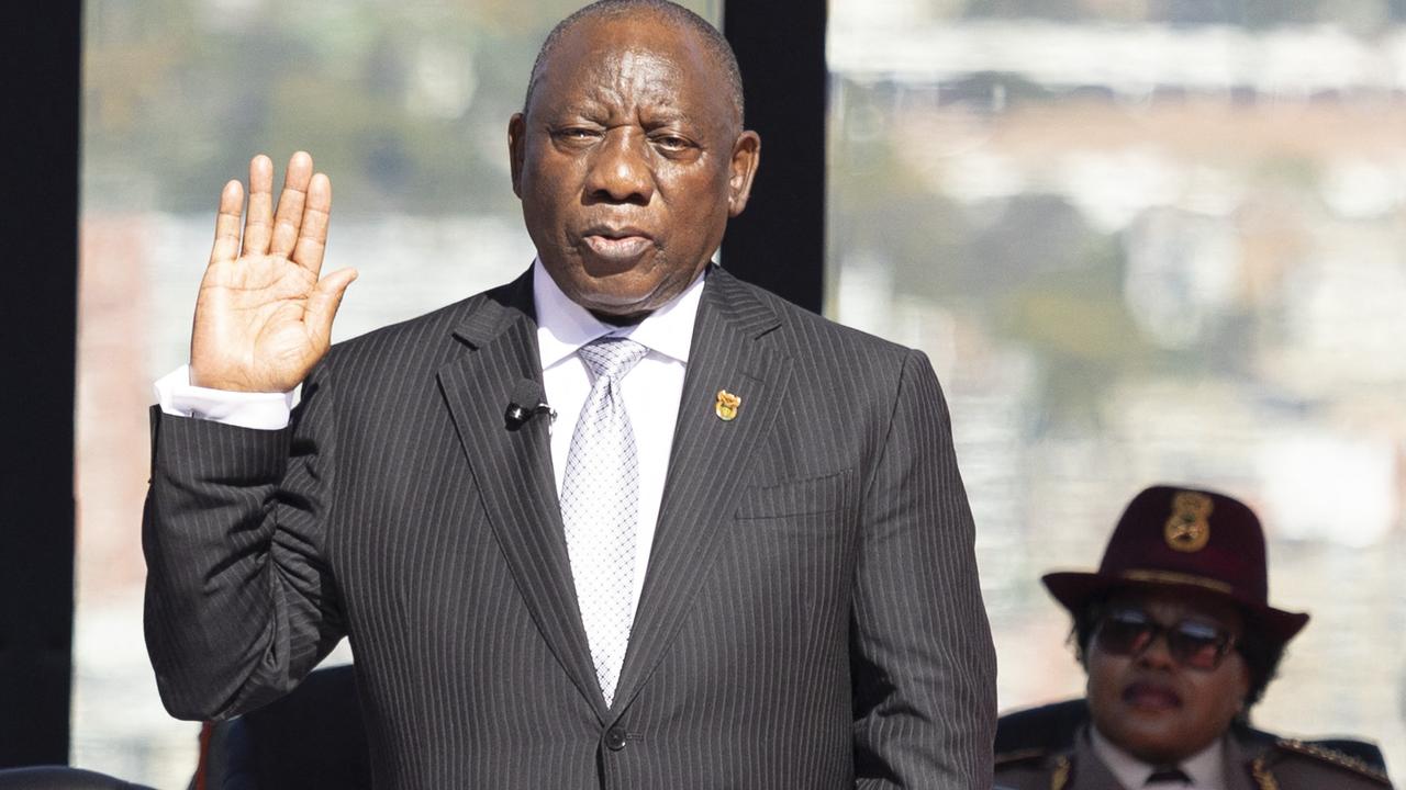 South Africa's Cyril Ramaphosa takes the oath of office for his second term as South African President on June 19, 2024. Picture: Kim Ludbrook/pool/AFP