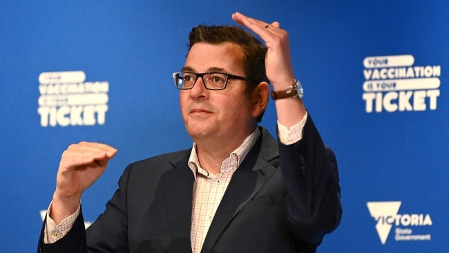 Victorian Premier Daniel Andrews has said he can't see why unvaccinated players would be allowed into Melbourne if fans and workers are not. Picture: Quinn Rooney/Getty Images