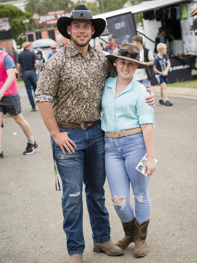 Blake Scholten and Tiarna Morgan at the Toowoomba Royal Show, Saturday, April 1, 2023. Picture: Kevin Farmer