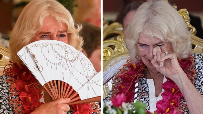 Queen Camilla had an emotional moment in Samoa.