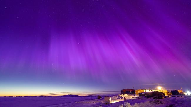 Aurora Australis seen from Davis Station, Antarctica. Picture: James Newlands
