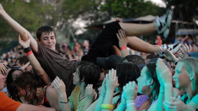 Bassinthegrass One of the many crowd surfers