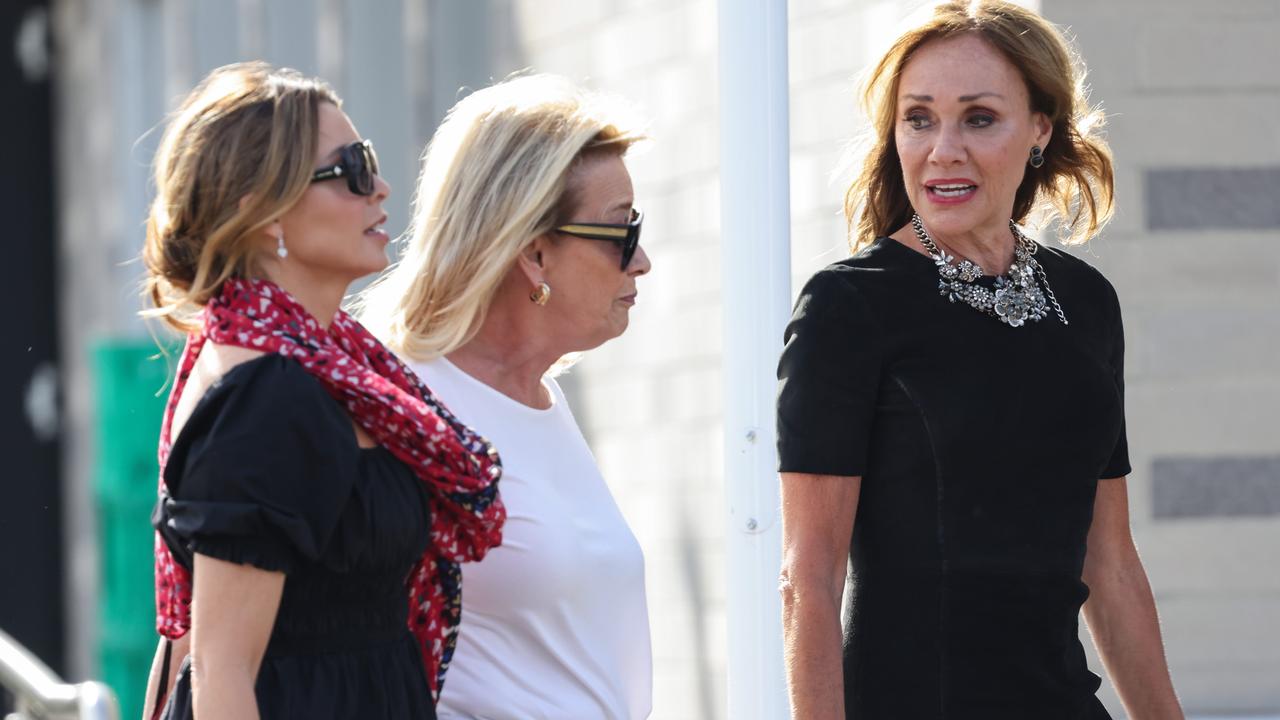 Dannii Minogue, Sue Gudinski and Ann Peacock outside the venue. Picture: Ian Currie