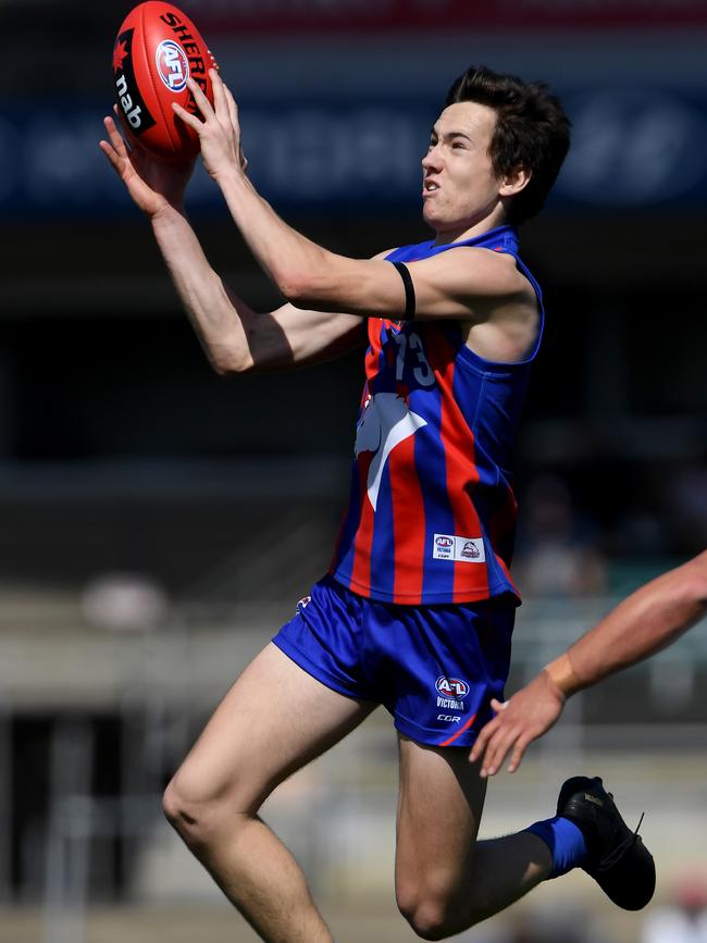 Cooper Sharman in action during the NAB League preliminary final. Picture: Andy Brownbill