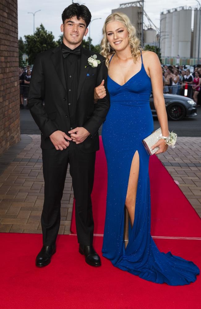 Xavier Lyons and Halle Frandsen at Toowoomba Grammar School formal at Rumours International, Wednesday, November 15, 2023. Picture: Kevin Farmer