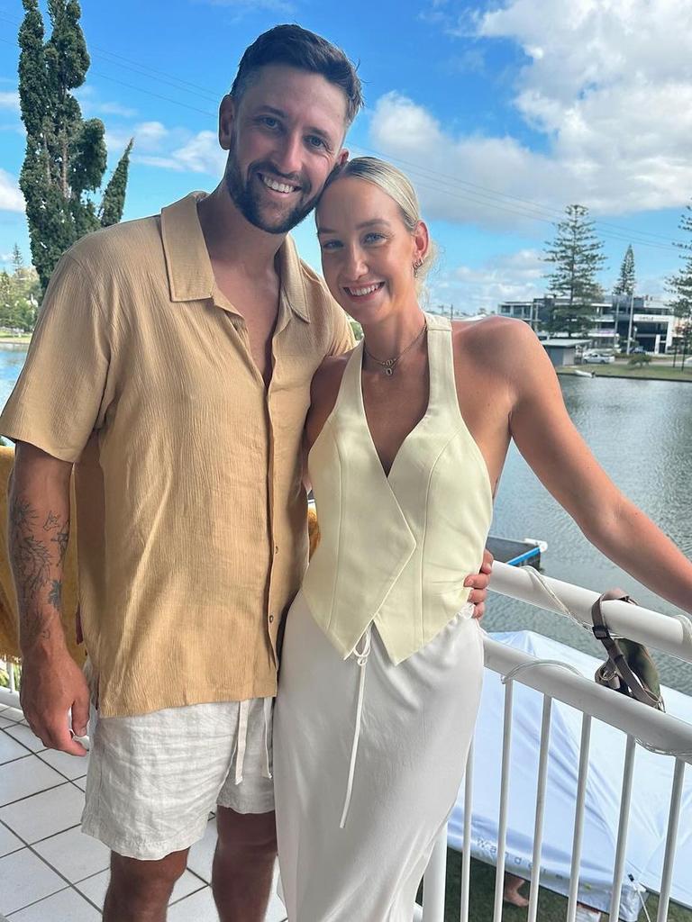 Olympic swimmer Madi Wilson OAM and her fiance cricketer Matt Short.