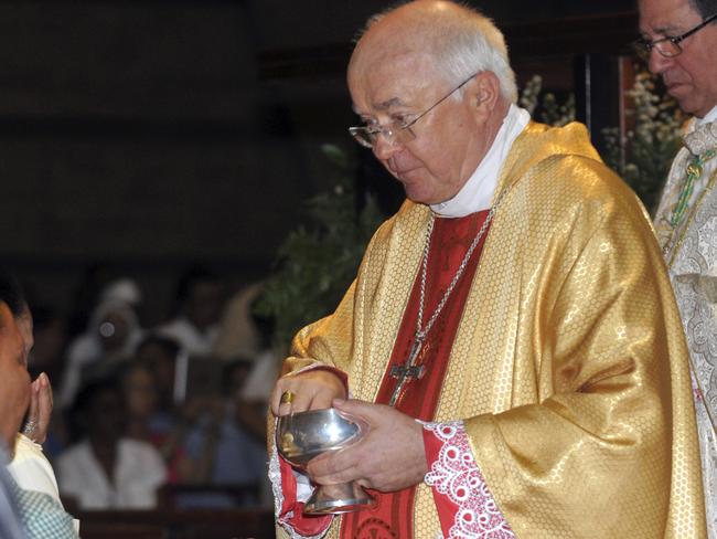 Alleged sex abuser ... Archbishop Josef Wesolowski, former ambassador to the Dominican Republic, leads a Mass in Santo Domingo in 2013. Picture: AP Photo/Manuel Diaz, File