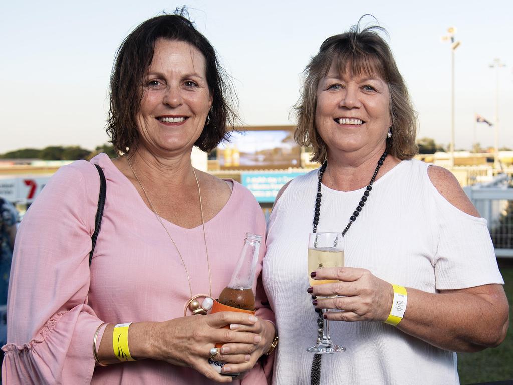 Jodie Rousell and Karen Markos at the launch of the Darwin Cup Carnival at the Darwin Turf Club. Picture: Keri Megelus