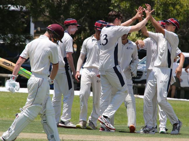 Round 1 of the GPS school cricket season. TSS v IGS at The Southport School. TSS Fielder N0 IGS Batsman Pic Mike Batterham