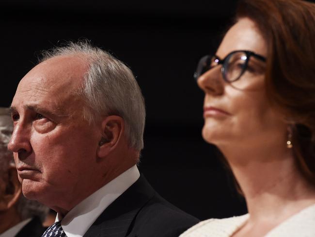 Gillard, right, is the most dignified ex-PM, Paul Keating the most lethal. Picture: Getty