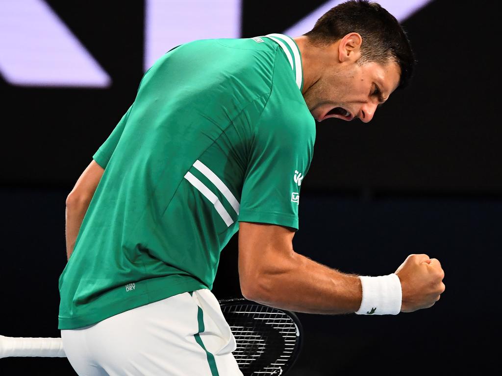 Serbia's Novak Djokovic powered through the pain.