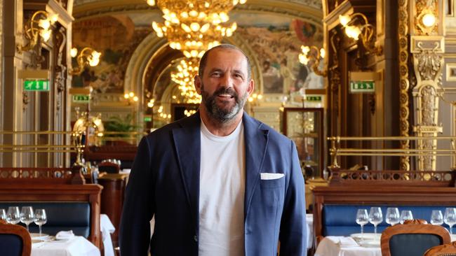 French-born Australian chef Guillaume Brahimi at Le Train Bleu restaurant in Gare de Lyon, Paris.