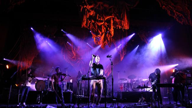 Bon Iver performing at the Thebarton Theatre.
