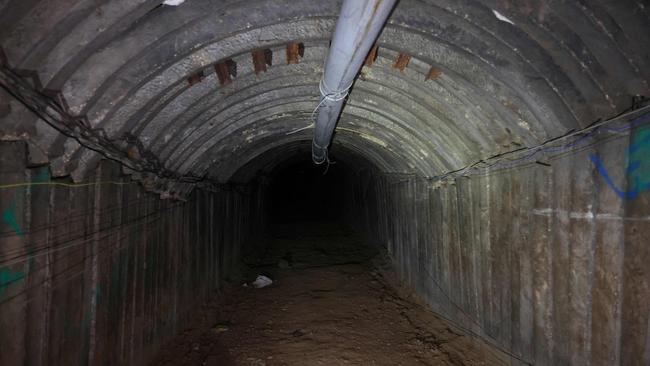 A tunnel Hamas reportedly used to attack Israel through the Erez border crossing on October 7. Picture: AFP