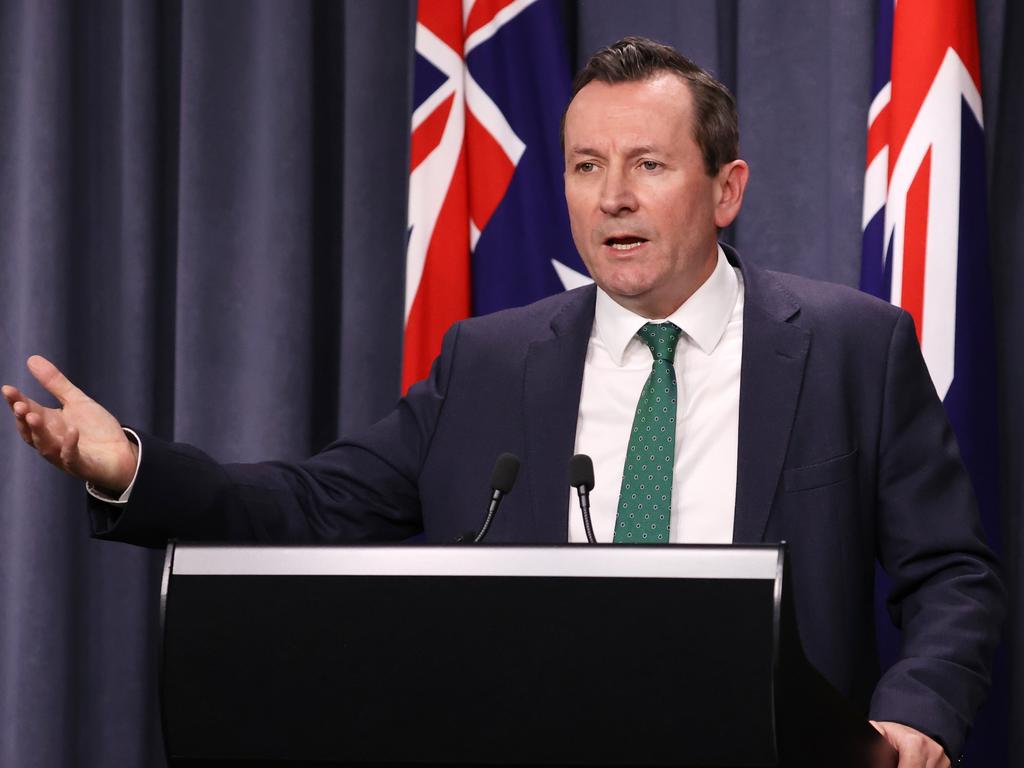 Mark McGowan has said he will keep his state’s borders closed until next year – even if WA reaches the 80 per cent vaccination target before then. Picture: Jackson Flindell The West Australian.