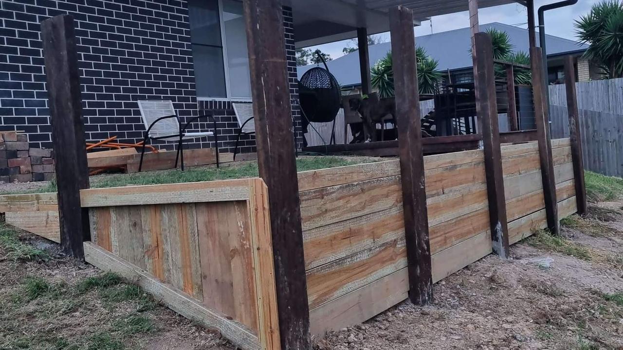 This retaining wall was constructed by an accredited builder, but posed a key safety risk, according to a Department of Housing spokesman.