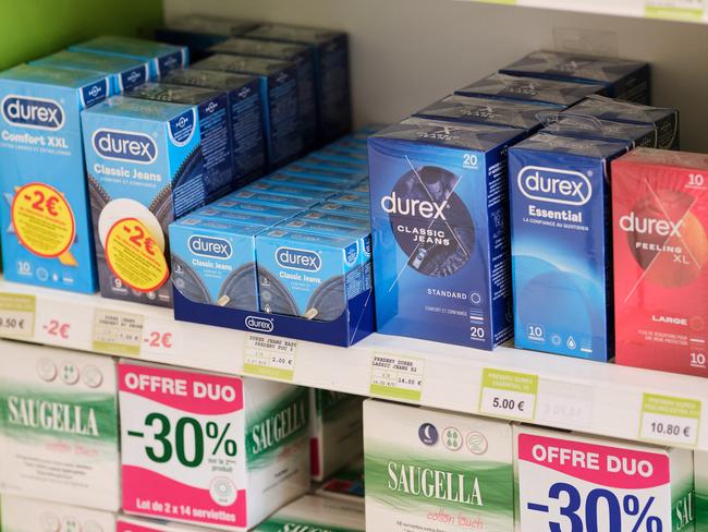 The meaning behind the brand name Durex has been revealed. Picture: Adrien Auzanneau / Hans Lucas / Hans Lucas via AFP