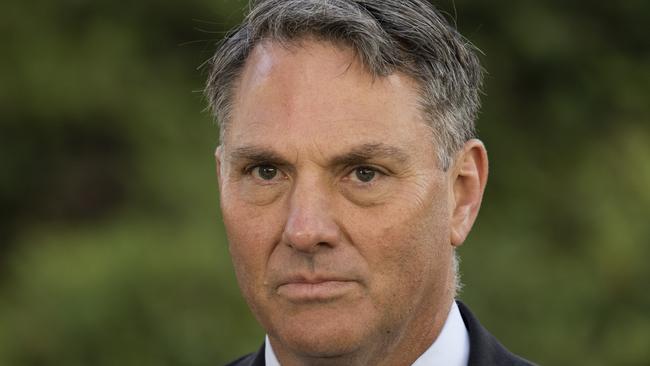 CANBERRA, AUSTRALIA - MAY 2: Acting Prime Minister, Richard Marles addresses the media at the Australian Defence Force Academy in Canberra. Picture: NCA NewsWire / Martin Ollman