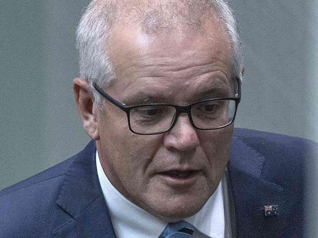 CANBERRA, AUSTRALIA - NewsWire Photos AUGUST 01, 2022: Former Prime Minister Scott Morrison was sworn in, in Parliament House, Canberra. Picture: NCA NewsWire / Gary Ramage