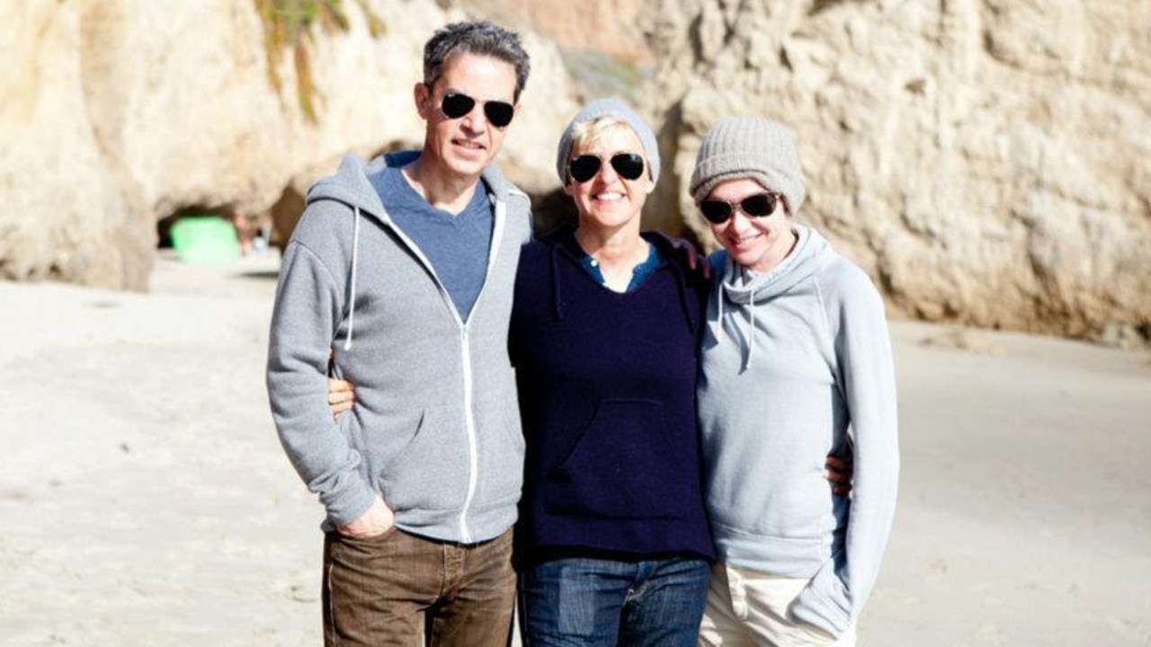 Vance (at left) with Ellen and her wife Portia.