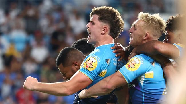 Toby Sexton stood up in the absence of Kieran Foran, scoring the matchwinning try in the dying minutes. Picture: Getty Images.