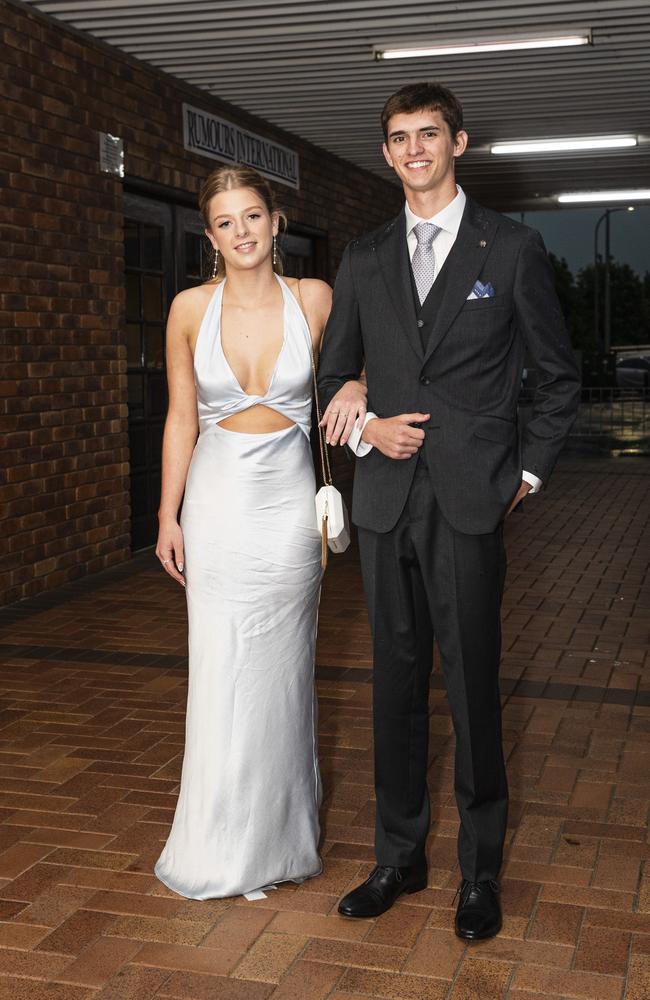 Bonnie Alexander partners Dante Van Vuuren to the Toowoomba Grammar School formal at Rumours International, Wednesday, November 13, 2024. Picture: Kevin Farmer