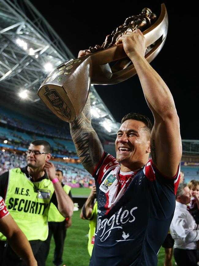 Sonny Bill Williams won his second NRL premiership with the Roosters in 2013. Picture: Brett Costello