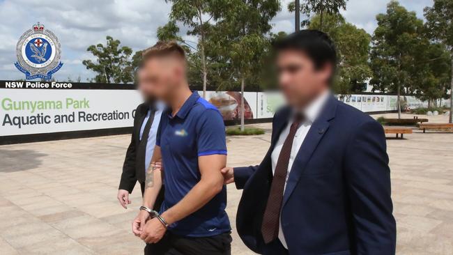 Man arrested at Green Square Library in connection with alleged fraud. Picture: NSW Police