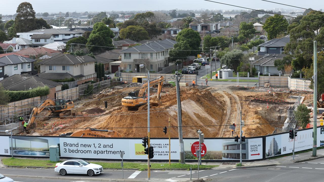 The $34.5 billion Suburban Rail Loop East has been forced to acquire land under new high rises to protect its tunnel route Picture: David Caird