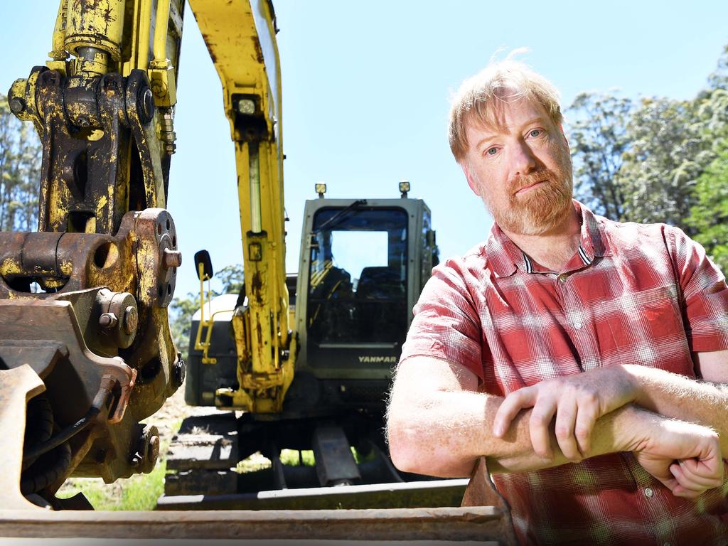 Cooroy-based sustainable firm Overland Design and Construct’s owner Andrew Webb say 2021 had been tough. Picture: Patrick Woods.