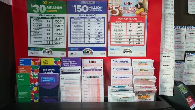 A lucky Australian could pocket a staggering $100m as powerball winnings stack up. Picture: NewsWire / Gaye Gerard