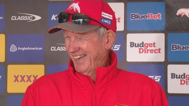 Wayne Bennett is loving life. Photo: Fox Sports