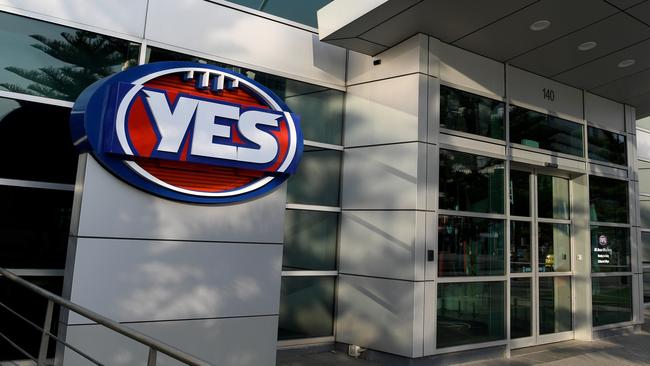 A YES sign posted outside AFL House earlier this year.