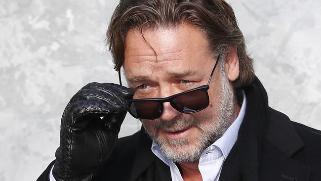 Actor Russell Crowe at Milan Fashion Week.