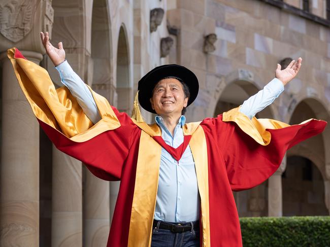 EMBARGOED 8pm Monday 11 December 2023 Li Cunxin Hon Doc UQ . Mao's Last Dancer Li Cunxin's last day at the Qld Ballet, and he's getting an honorary degree from University of Qld. Picture - David Kelly