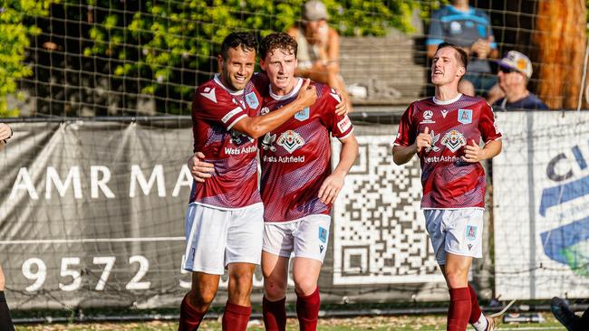 APIA Leichhardt in action against Rockdale Ilinden in round 2 of the NPL NSW 2023. Picture: Brett Neilsen