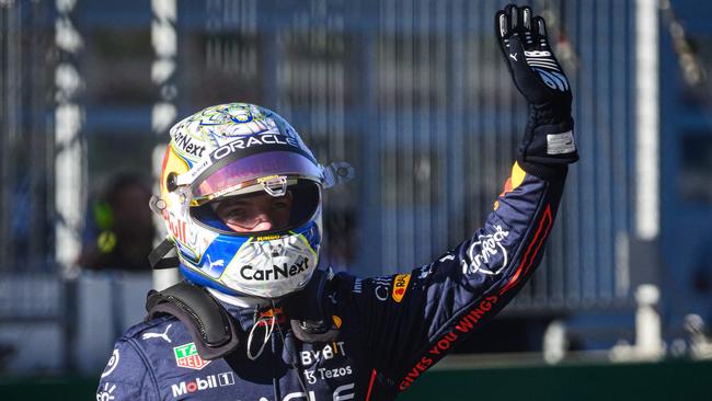 Max Verstappen took pole position by just 0.029 seconds from Charles Leclerc. Picture: AFP