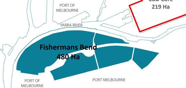 Fishermans Bend redevelopment area.