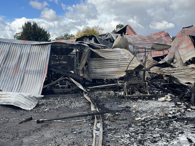 The Gisborne Golf Club and local RSL sub-branch has been completely destroyed by fire. Picture: Nilsson Jones