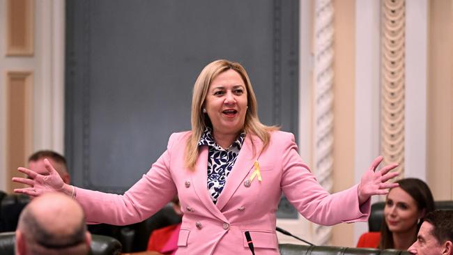 Queensland Premier Annastacia Palaszczuk during Question Time at Parliament House in Brisbane. Picture: Dan Peled / NCA NewsWire