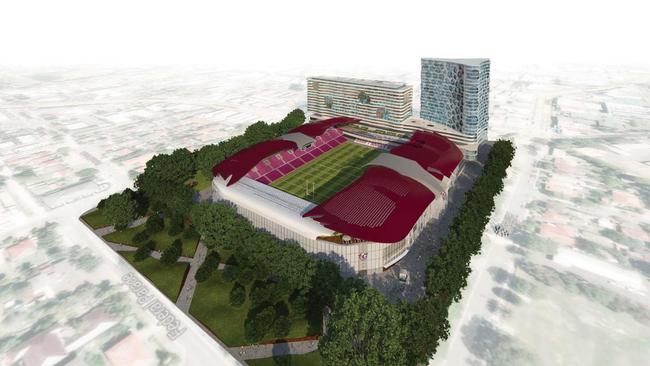 An artist impression of the proposed development of Brookvale Oval. Picture: Marchese Partners