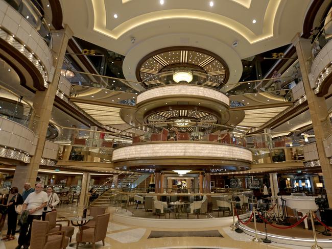 A sneak peak inside the cruise ship Majestic Princess, which docked in Hobart on Sunday. Picture: PATRICK GEE