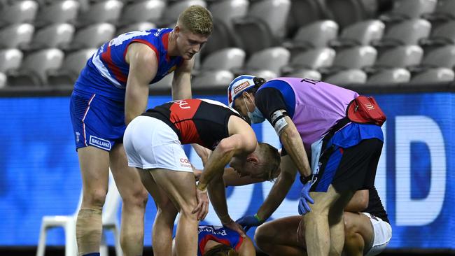 Western Bulldogs forward Josh Bruce will miss the rest of the season after rupturing his anterior cruciate ligament in a big blow for the club’s premiership aspirations. Picture: Getty Images