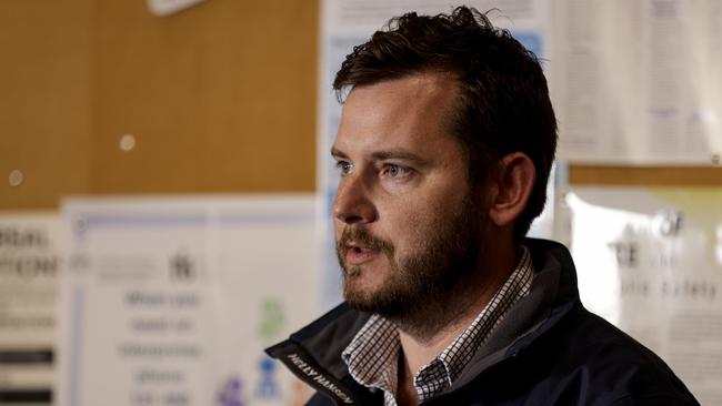 Minister Felix Ellis addresses media at the press conference in Deloraine. Saturday October 15th 2022. Picture: Grant Viney