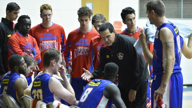 Danny Morseu coaching Toowoomba in 2018.