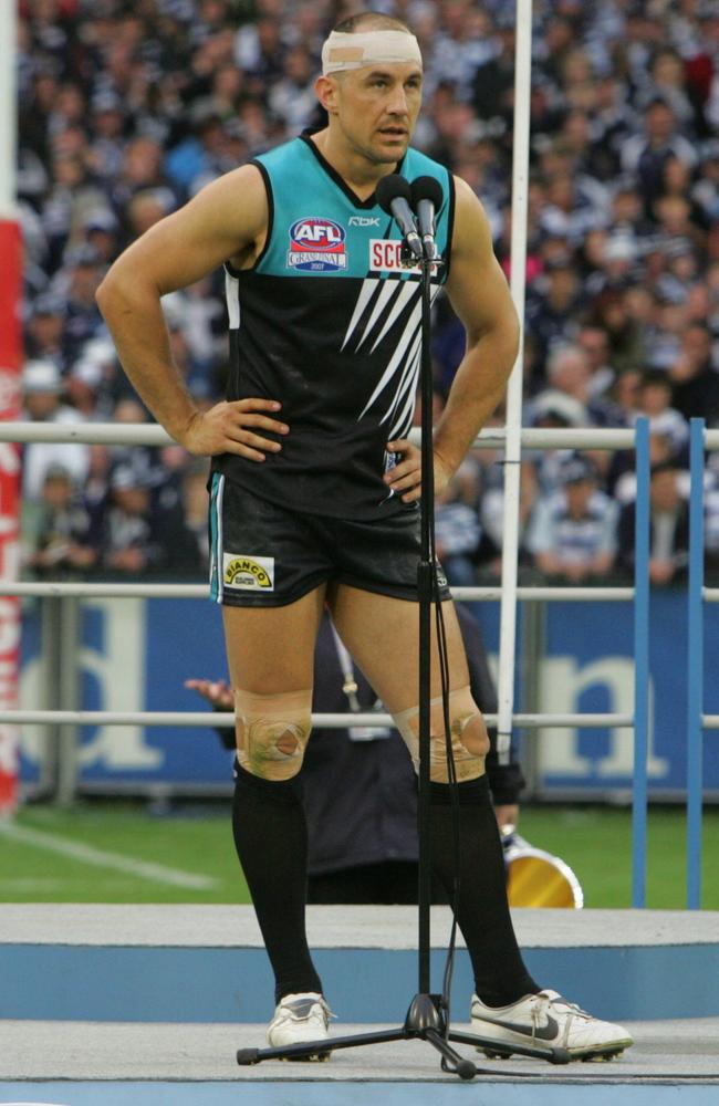 Warren Tredrea after the 2007 grand final loss.