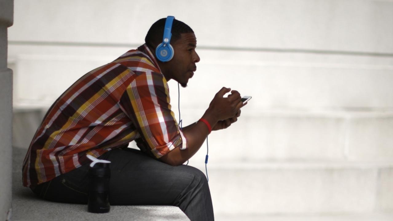 The Apple-owned Beats brand make over ear headphones but Apple itself has never branded a pair. Picture: Lucy Nicholson / Reuters