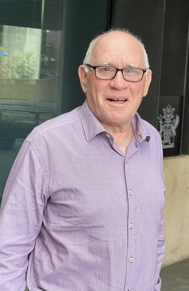 NRL coach John Lang exiting the Ipswich Courthouse on December 22, 2022, after Chris Sandow's third bail application. Picture: Nicola McNamara